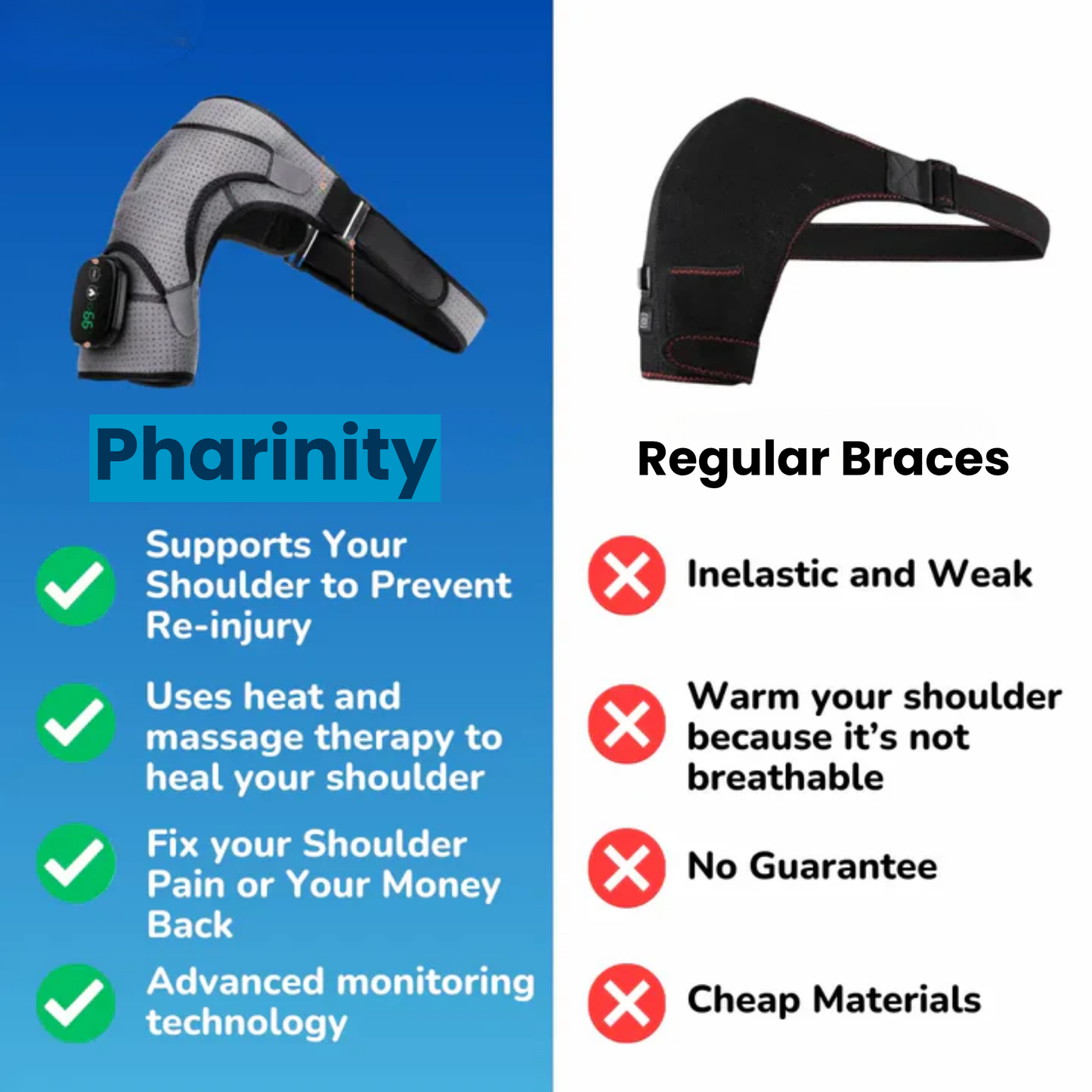 ThermaPulse™ 3-in-1 Shoulder Therapy Brace