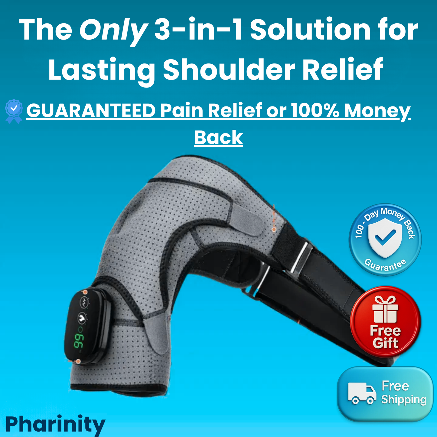 ThermaPulse™ 3-in-1 Shoulder Therapy Brace